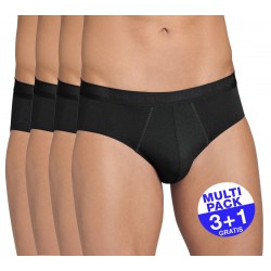 Sloggi men Evernew Midi - (3+1 GRATIS)  - zwart - uw voordeel : 18 €