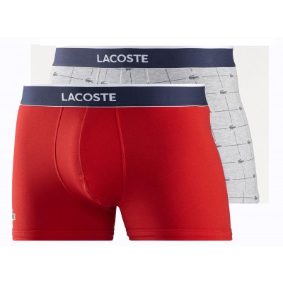  Lacoste shorts H 2 pack - 1 rood/ 1 grijs