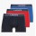  Lacoste shorts H 3 pack marine/rood/blauw