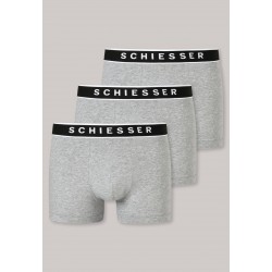 Schiesser heren short 95/5 3-pack lichtgrijs Schiesser heren short 95/5 3-pack lichtgrijs